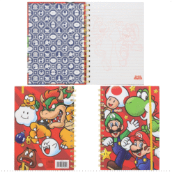 CADERNO DE ARGOLAS A5 SUPER MARIO RUN WIRO IG1