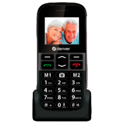 DENVER TELEMÓVEL P/ SÉNIORES 1.77" SOS FM (PRETO)