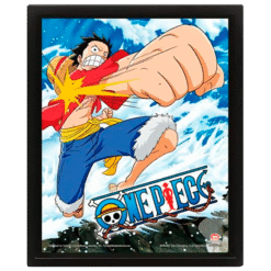 QUADRO LENTICULAR ONE PIECE (GUM GUM PISTOL) (25CMX20CM)
