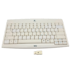 LOGITECH TECLADO SEM FIOS NINTENDO WII + DONGLE USB (AMARELADO)