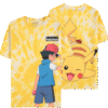 T-SHIRT DE MANGA CURTA MASCULINA COM ESTAMPA DIGITAL POKÉMON ASH E PKACHU