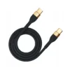 3MK HYPER SILICONE CABLE TYPE C PARA TYPE C 100W 5A 2MTS PRETO DOURADO 1