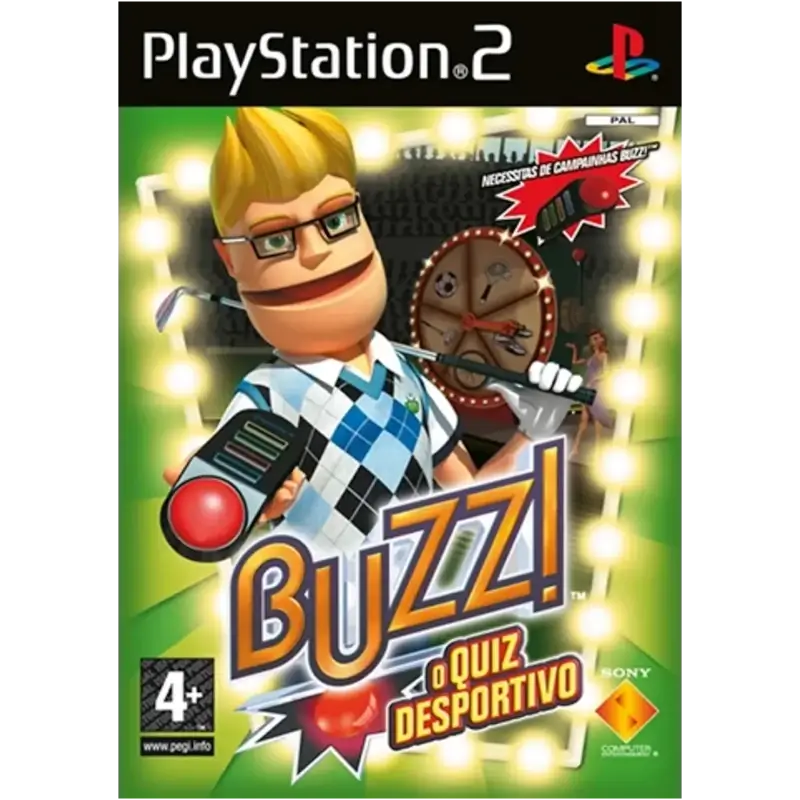 BUZZ O QUIZ DESPORTIVO PS2 SEMI NOVO 1