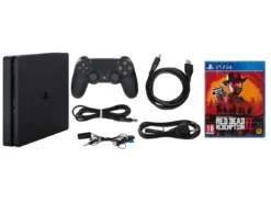 CONSOLA PLAYSTATION 4 SLIM 1TB EDICAO LIMITADA RED DEAD REDEMPTION II SEMI NOVO COMPLETA 3 1