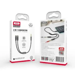XO CABO DE AUDIO 2 IN 1 JACK 3.5MM – JACK 3.5MM MICROFONE NB R197 5 1