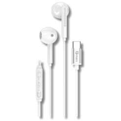 QCHARX AURICULARES COM CONECTOR TYPE-C (BRANCO)