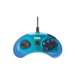 RETRO-BIT COMANDO SEGA MEGA DRIVE 6 BOTÕES USB (TRANSPARENTE/AZUL)