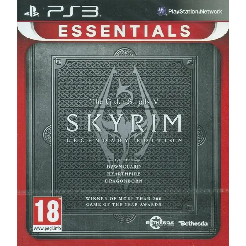 THE ELDER SCROLLS V SKYRIM LEGENDARY EDITION ESSENTIALS PS3 FRONT COVER 800X800