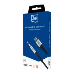 3MK CABO AUX USB-C PARA JACK 3.5MM