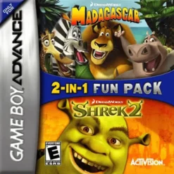 2 IN 1 FUN PACK MADAGASCAR + SHREK 2 GBA