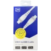 3MK CABO NYLON USB-C PARA USB-C 1MT 3A/60W (BRANCO)