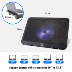 EWENT SILENT BASIC LAPTOP COOLING STAND EW1250 IG4